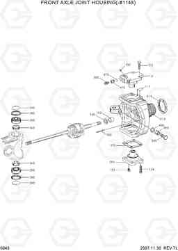 5043 FRONT AXLE JOINT HOUSING(-#1148) R200W-7, Hyundai