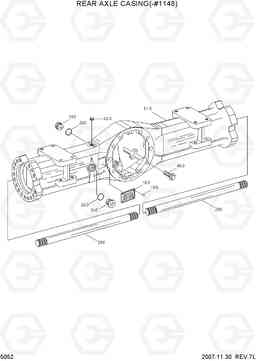 5052 REAR AXLE CASING(-#1148) R200W-7, Hyundai