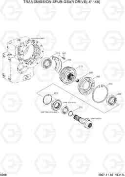 5068 TRANSMISSION SPUR GEAR DRIVE(-#1148) R200W-7, Hyundai