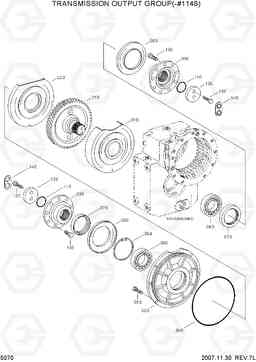 5070 TRANSMISSION OUTPUT GROUP(-#1148) R200W-7, Hyundai