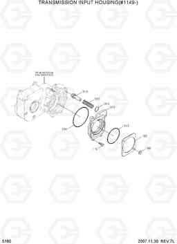 5160 TRANSMISSION INPUT HOUSING(#1149-) R200W-7, Hyundai