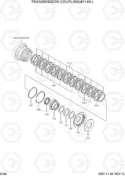 5164 TRANSMISSION COUPLING(#1149-) R200W-7, Hyundai