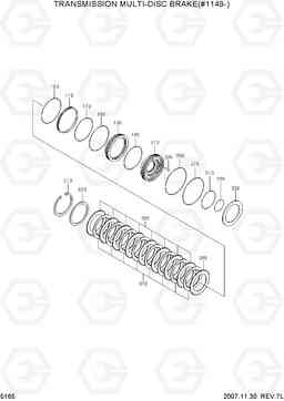 5165 TRANSMISSION MULTI-DISC BRAKE(#1149-) R200W-7, Hyundai