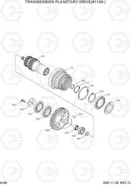 5166 TRANSMISSION PLANETARY DRIVE(#1149-) R200W-7, Hyundai