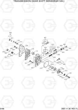 5169 TRANSMISSION GEAR SHIFT SENSOR(#1149-) R200W-7, Hyundai