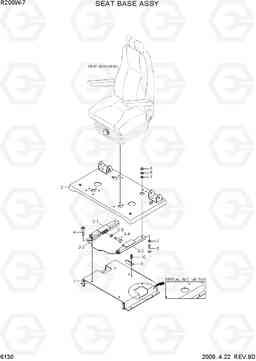 6130 SEAT BASE ASSY R200W-7, Hyundai
