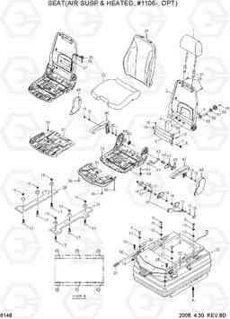 6148 SEAT(AIR SUSP & HEATED, #1106-, OPT) R200W-7, Hyundai