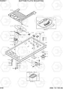 6160 BOTTOM PLATE MOUNTING R200W-7, Hyundai