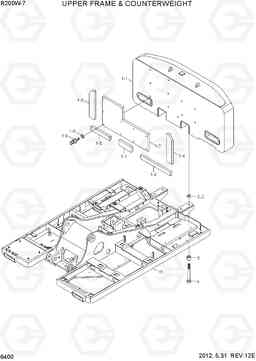 6400 UPPER FRAME & COUNTERWEIGHT R200W-7, Hyundai