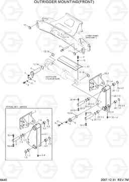 6440 OUTRIGGER MOUNTING(FRONT) R200W-7, Hyundai