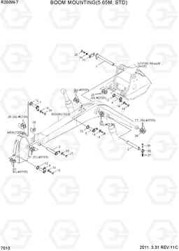 7010 BOOM MOUNTING(5.65M, STD) R200W-7, Hyundai