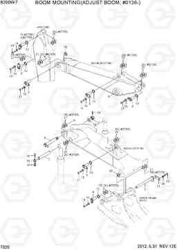 7020 BOOM MOUNTING(ADJUST BOOM, #0136-) R200W-7, Hyundai