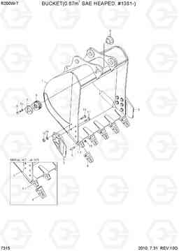 7315 BUCKEC(0.87M3 SAE HEAPED, #1381-) R200W-7, Hyundai