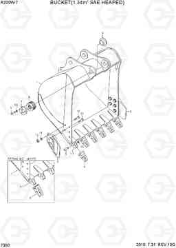 7350 BUCKET(1.34M3 SAE HEAPED) R200W-7, Hyundai