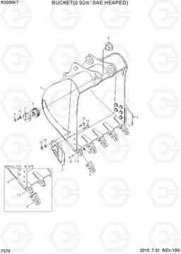 7370 BUCKET(0.92M3 SAE HEAPED) R200W-7, Hyundai