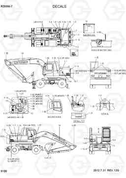 8100 DECALS R200W-7, Hyundai