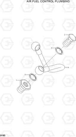 9180 AIR FUEL CONTROL PLUMBING R200W-7, Hyundai