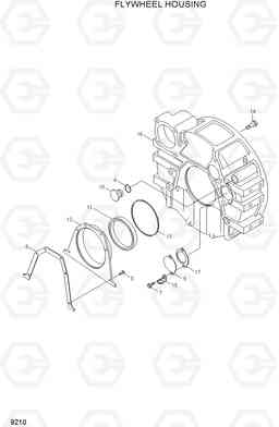 9210 FLYWHEEL HOUSING R200W-7, Hyundai