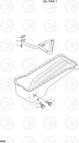9400 OIL PAN 1 R200W-7, Hyundai
