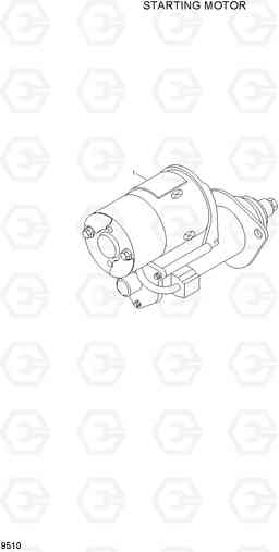 9510 STARTING MOTOR R200W-7, Hyundai