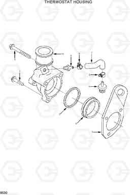 9530 THERMOSTAT HOUSING R200W-7, Hyundai