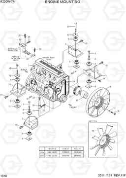 1010 ENGINE MOUNTING R200W-7A, Hyundai