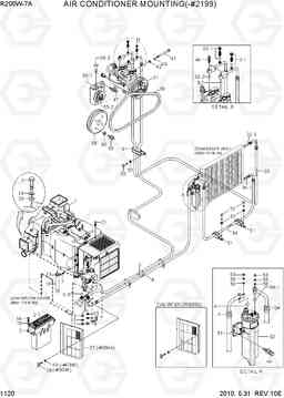 1120 AIR CONDITIONER MOUNTING(-#2199) R200W-7A, Hyundai