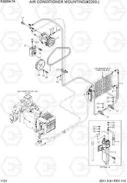 1121 AIR CONDITIONER MOUNTING(#2200-) R200W-7A, Hyundai