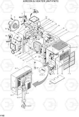 1160 AIRCON & HEATER UNIT-FATC R200W-7A, Hyundai