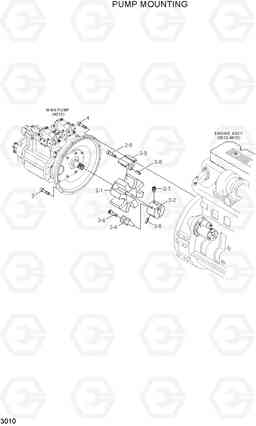 3010 PUMP MOUNTING R200W-7A, Hyundai