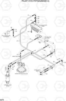 3270 PILOT HYD PIPING(BASE 4) R200W-7A, Hyundai