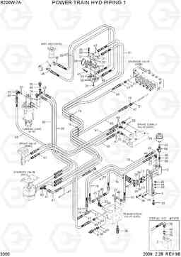 3300 POWER TRAIN HYD PIPING 1 R200W-7A, Hyundai