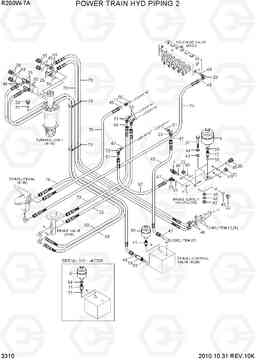 3310 POWER TRAIN HYD PIPING 2 R200W-7A, Hyundai