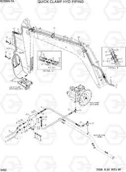 3450 QUICK CLAMP HYD PIPING R200W-7A, Hyundai