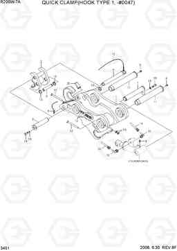 3451 QUICK CLAMP(HOOK TYPE 1, -#0047) R200W-7A, Hyundai