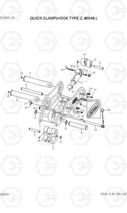 3455A QUICK CLAMP(HOOK TYPE 2, #0048-) R200W-7A, Hyundai