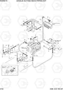 3720 SINGLE ACTING MAIN PIPING KIT R200W-7A, Hyundai