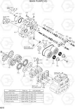 4010 MAIN PUMP(1/2) R200W-7A, Hyundai