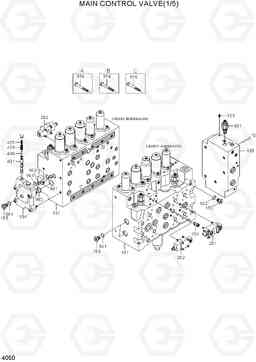 4050 MAIN CONTROL VALVE(1/5) R200W-7A, Hyundai
