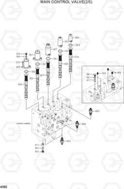 4060 MAIN CONTROL VALVE(2/5) R200W-7A, Hyundai