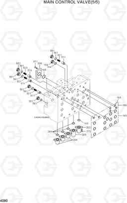 4090 MAIN CONTROL VALVE(5/5) R200W-7A, Hyundai