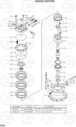 4100 SWING MOTOR R200W-7A, Hyundai