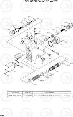 4165 COUNTER BALANCE VALVE R200W-7A, Hyundai