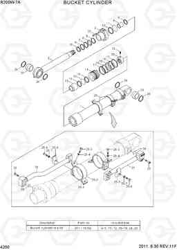 4200 BUCKET CYLINDER R200W-7A, Hyundai