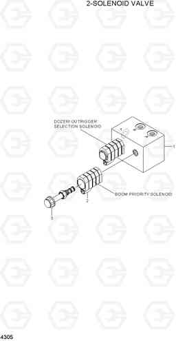 4305 2-SOLENOID VALVE R200W-7A, Hyundai