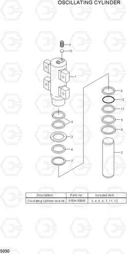 5030 OSCILLATING CYLINDER R200W-7A, Hyundai