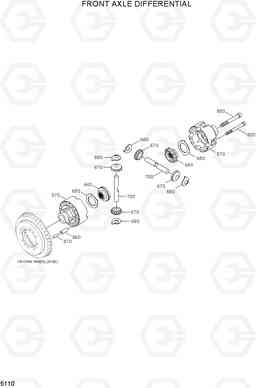 5110 FRONT AXLE DIFFERENTIAL R200W-7A, Hyundai