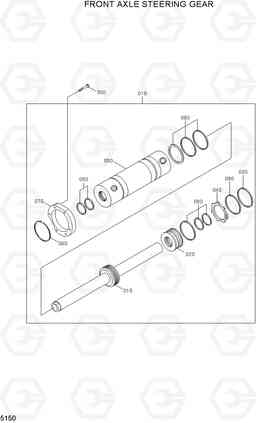 5150 FRONT AXLE STEERING GEAR R200W-7A, Hyundai