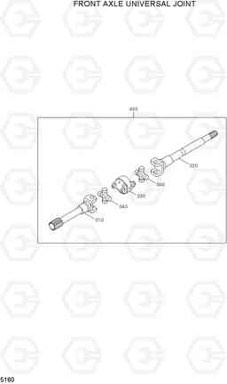 5160 FRONT AXLE UNIVERSAL JOINT R200W-7A, Hyundai