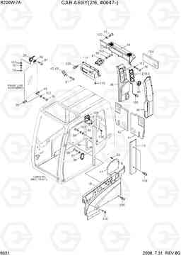 6031 CAB ASSY(2/6, #0047-) R200W-7A, Hyundai